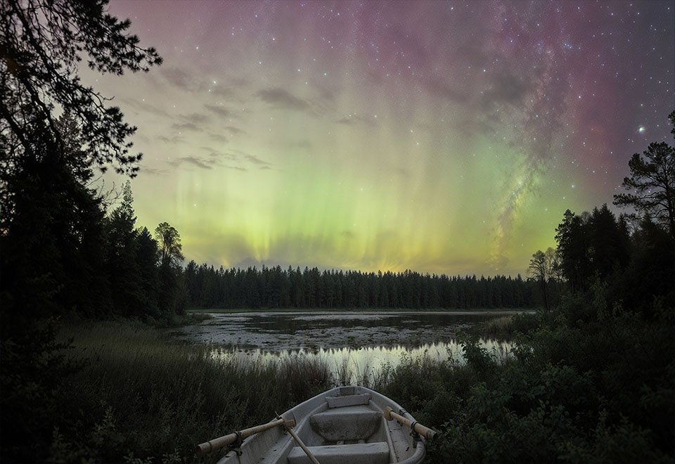 View of northern lights
